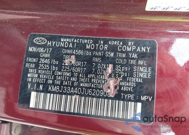 KM8J33A40JU620903: 42618815