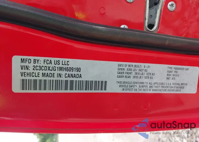 2C3CDXJG1MH609190: 42618848