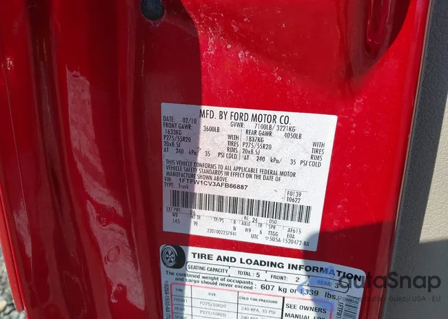 1FTFW1CV3AFB66887: 42618863