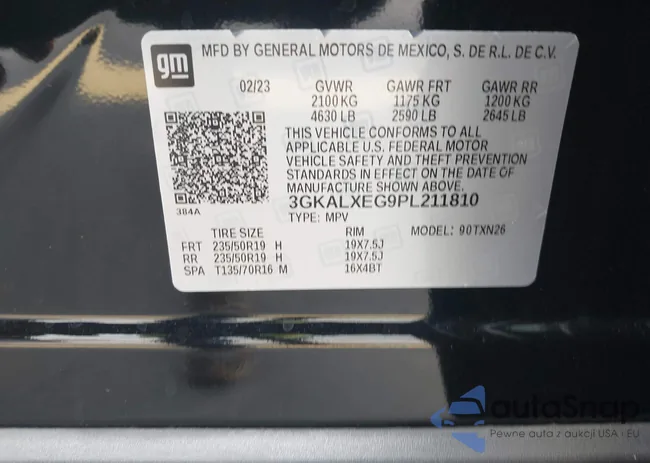 3GKALXEG9PL211810: 42618058