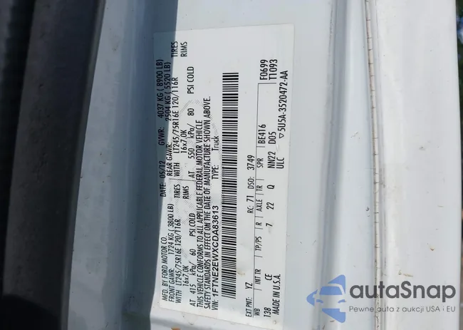 1FTNE2EWXCDA83613: 42618101