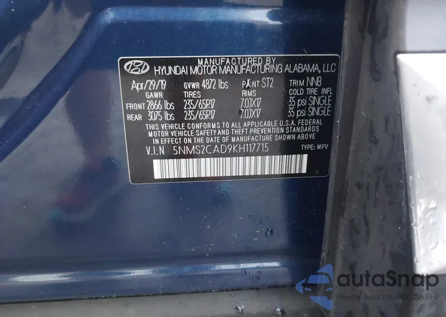 5NMS2CAD9KH117715: 42618323