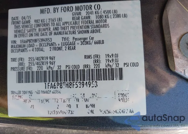 1FA6P8TH8F5394953: 42618352