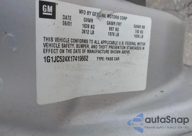 1G1JC524X17419662: 42619563