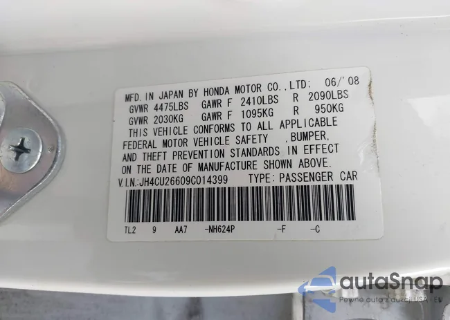 JH4CU26609C014399: 42619619