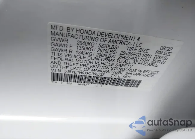 5J8YE1H0XPL002735: 42619803