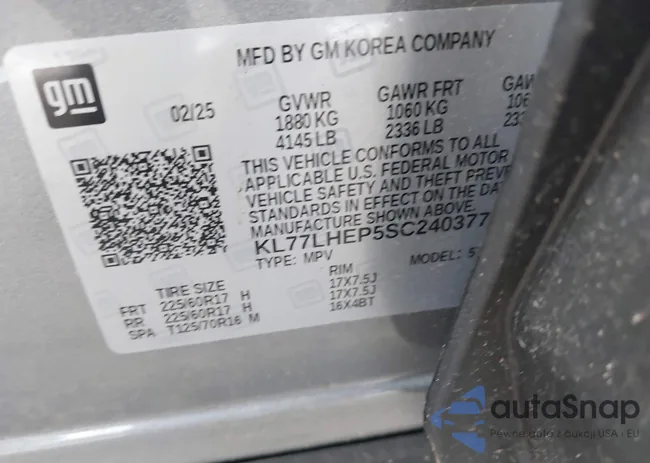 KL77LHEP5SC240377: 42619004