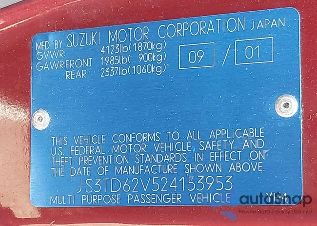 JS3TD62V524153953: 42619018