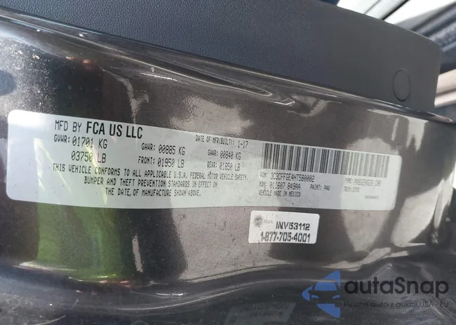 3C3CFFGE4HT580002: 42619075