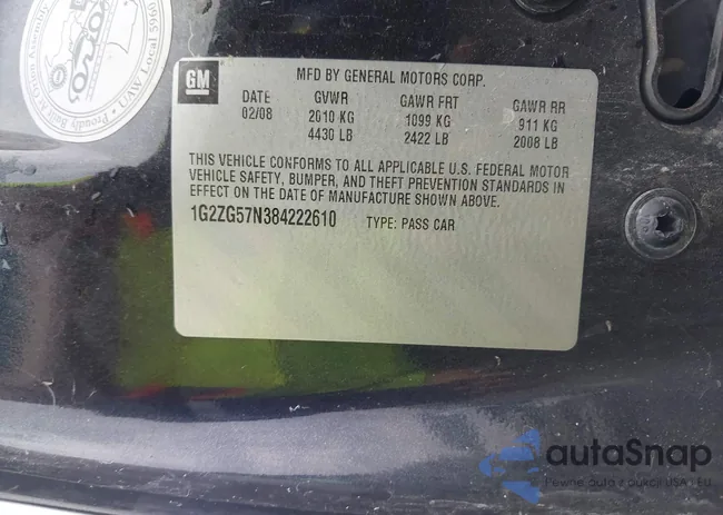 1G2ZG57N384222610: 42619155