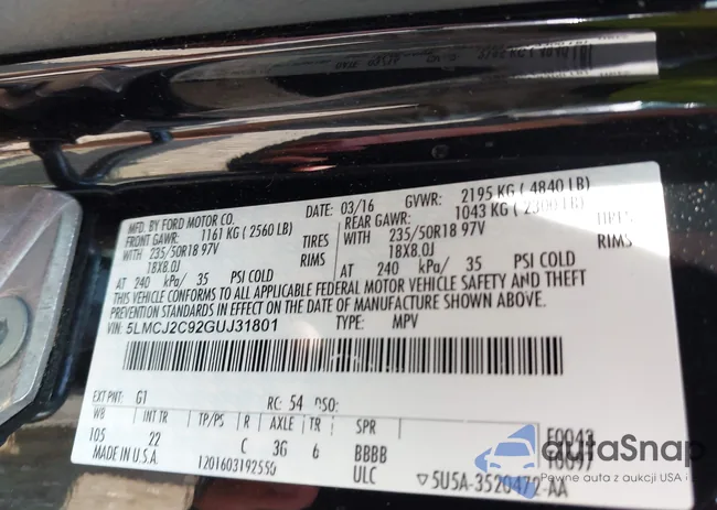 5LMCJ2C92GUJ31801: 42619161