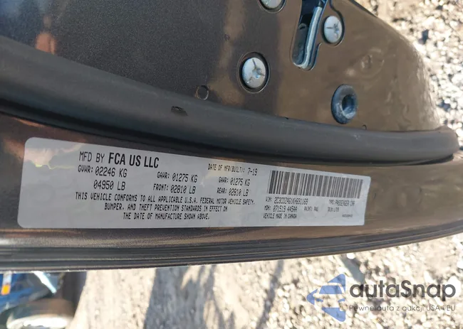 2C3CDZAG1KH691169: 42619313