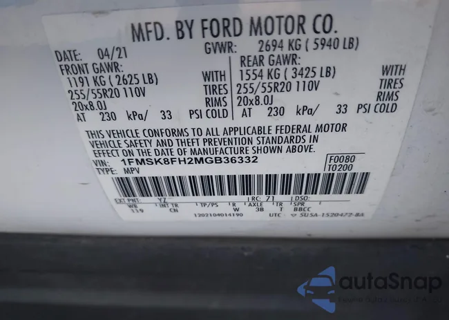 1FMSK8FH2MGB36332: 42619355