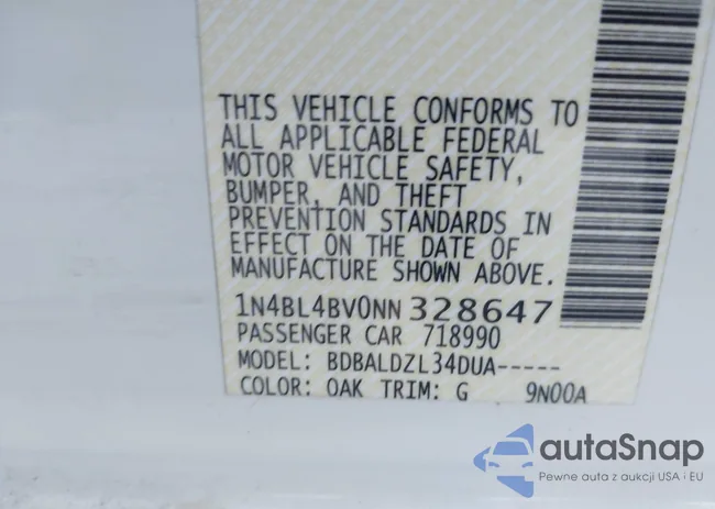 1N4BL4BV0NN328647: 42620674