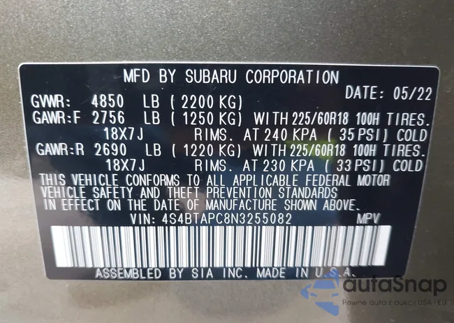 4S4BTAPC8N3255082: 42620719