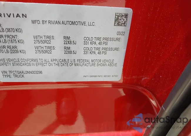 7FCTGAAL0NN003296: 42620765