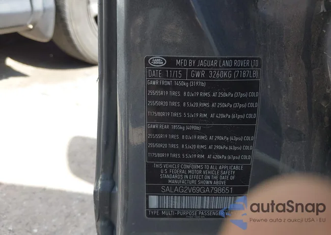 SALAG2V69GA798651: 42620768