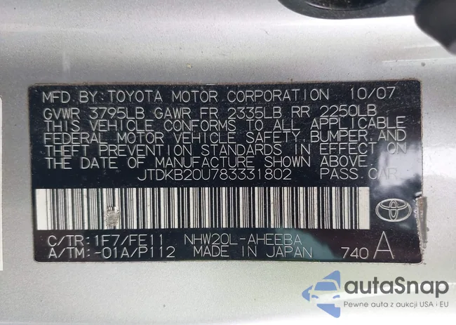 JTDKB20U783331802: 42619995