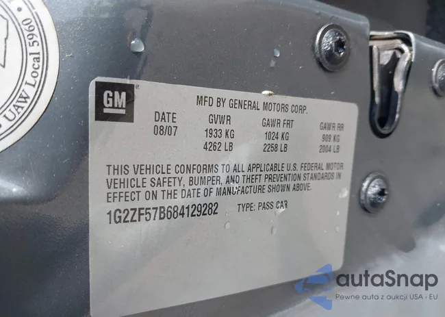 1G2ZF57B684129282: 42620200