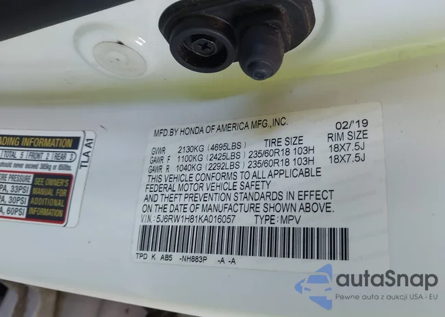 5J6RW1H81KA016057: 42620342