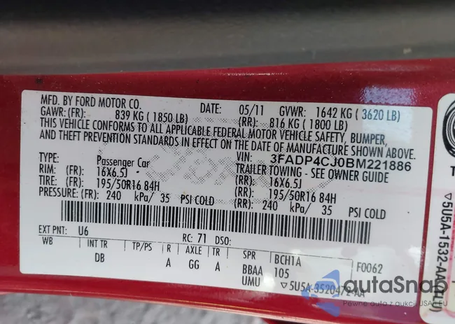 3FADP4CJ0BM221886: 42621382