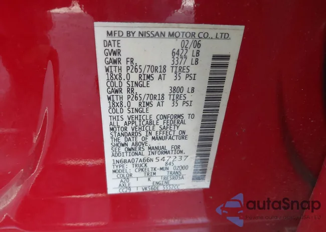 1N6BA07A66N547237: 42621387