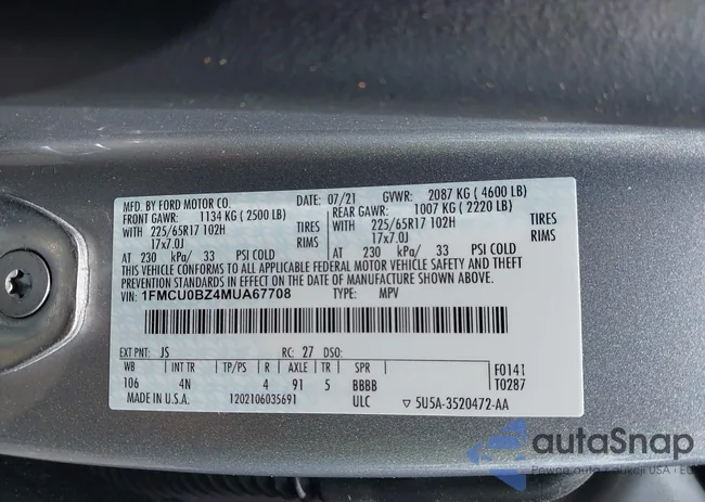 1FMCU0BZ4MUA67708: 42621440