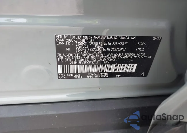 2T3P1RFV5PW378212: 42621565