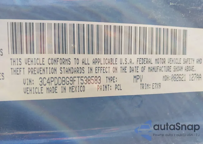 3C4PDDBG9FT538583: 42621670