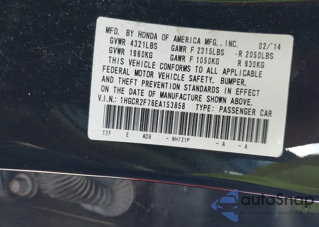 1HGCR2F76EA153858: 42621705