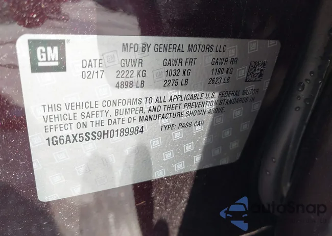 1G6AX5SS9H0189984: 42621758