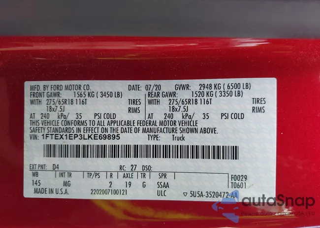 1FTEX1EP3LKE69895: 42621795