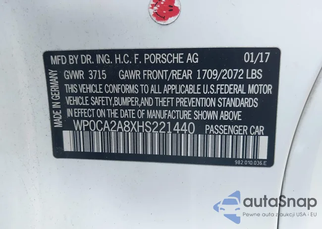 WP0CA2A8XHS221440: 42621841