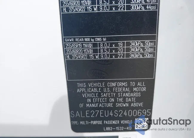 SALE27EU4S2400695: 42621844