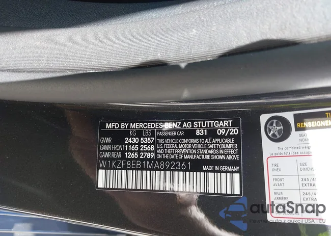 W1KZF8EB1MA892361: 42621851