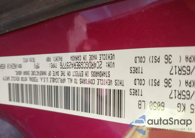 2C4RDGCG9ER429776: 42621326