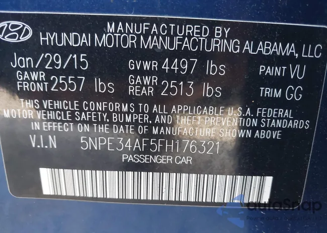 5NPE34AF5FH176321: 42622384