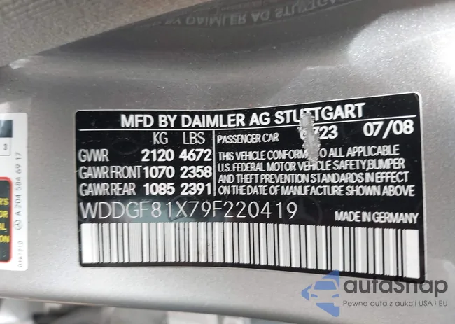 WDDGF81X79F220419: 42622438