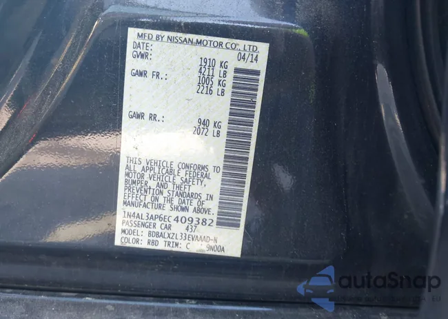 1N4AL3AP6EC409382: 42622492