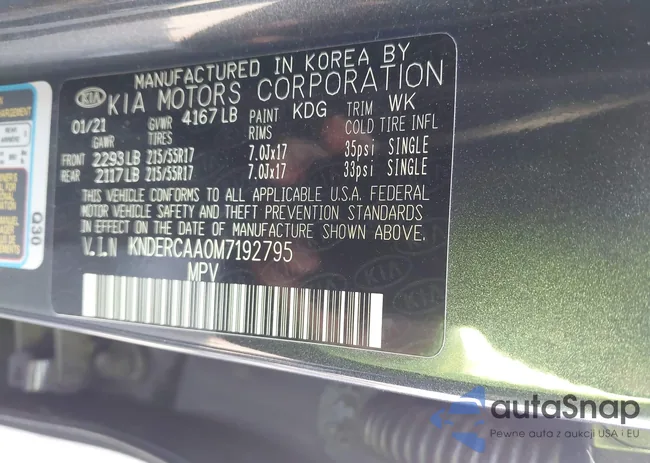 KNDERCAA0M7192795: 42622669