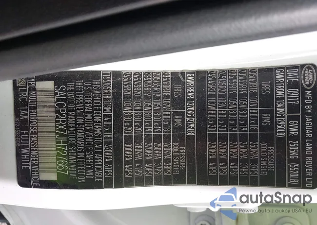 SALCP2RX7JH727667: 42622678