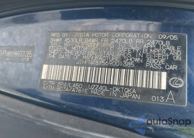 JTHFN48Y569001385: 42622825