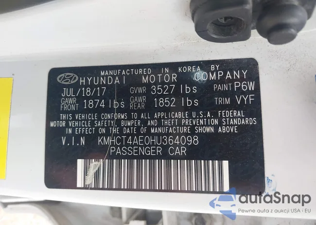 KMHCT4AE0HU364098: 42622865