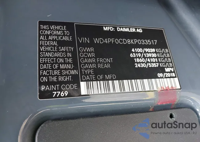 WD4PF0CD8KP033517: 42622904