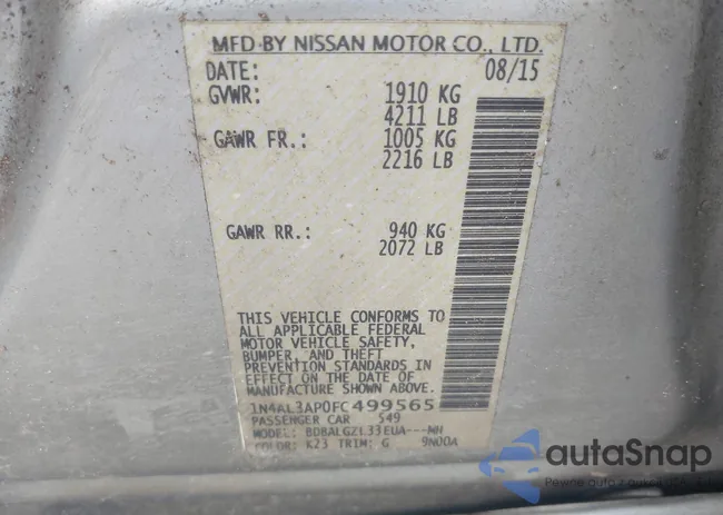 1N4AL3AP0FC499565: 42621992