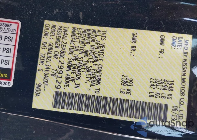 1N4AL2EP8DC299129: 42622022