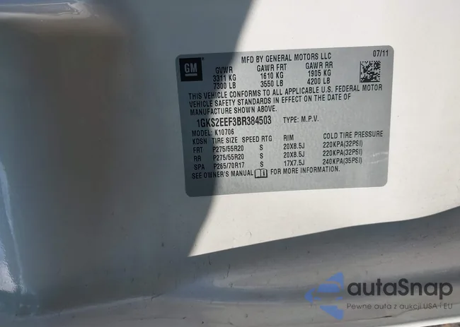 1GKS2EEF3BR384503: 42622138