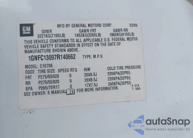 1GNFC13097R140662: 42622189