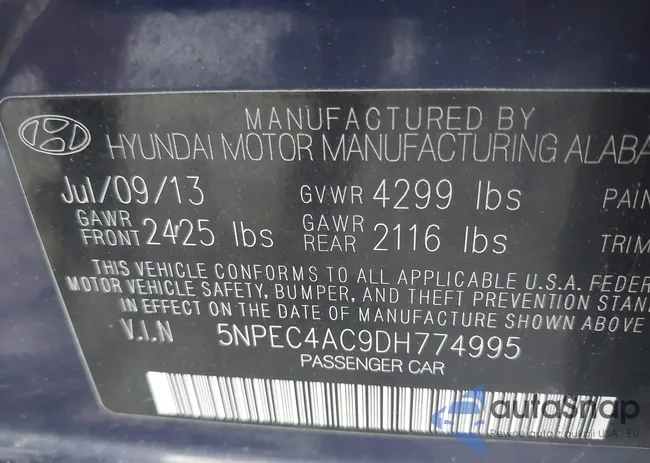 5NPEC4AC9DH774995: 42622221