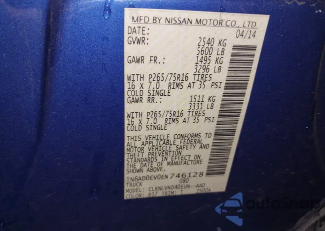 1N6AD0EV0EN746128: 42622314